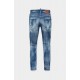 JEANS DSQUARED2, Medium Spots Wash, Skater Fit, Albastru - S71LB1711D30010470