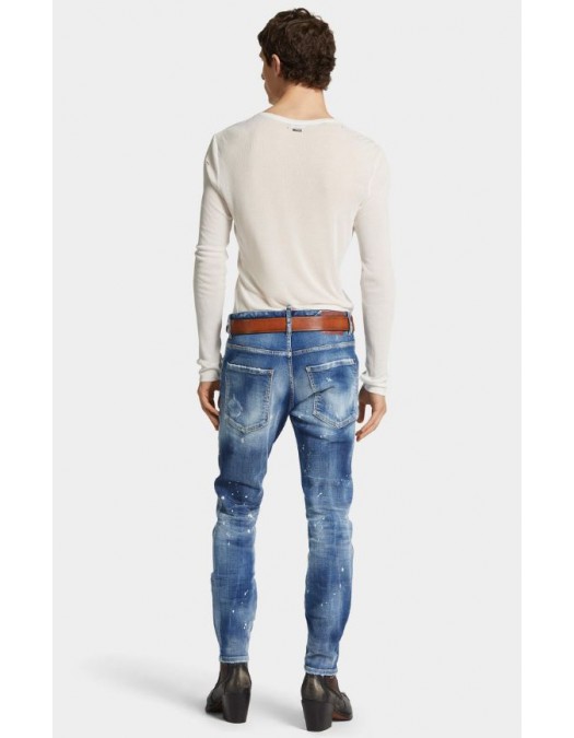 JEANS DSQUARED2, Medium Spots Wash, Skater Fit, Albastru - S71LB1711D30010470