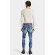 JEANS DSQUARED2, Medium Spots Wash, Skater Fit, Albastru - S71LB1711D30010470