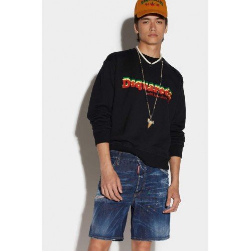 Pantaloni scurti DSQUARED2, Marine Bermuda Shorts, Bleumarin