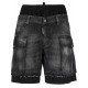 Pantaloni scurti Dsquared2, Layered Denim, Full Black - S71MU0751S53578900