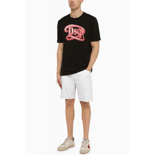 Pantaloni scurti Dsquared2, Full White S71MU0799STN833100 Pantaloni scurti Dsquared2, Full White S71MU0799STN833100