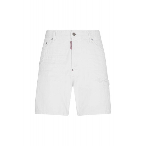 Pantaloni scurti Dsquared2, Full White S71MU0799STN833100 Pantaloni scurti Dsquared2, Full White S71MU0799STN833100