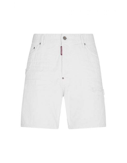 Pantaloni scurti Dsquared2, Full White S71MU0799STN833100 - S71MU0799STN833100