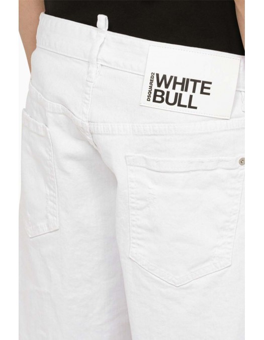 Pantaloni scurti Dsquared2, Full White S71MU0799STN833100 - S71MU0799STN833100
