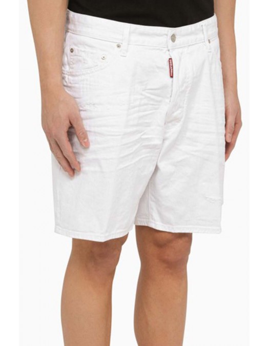 Pantaloni scurti Dsquared2, Full White S71MU0799STN833100 - S71MU0799STN833100