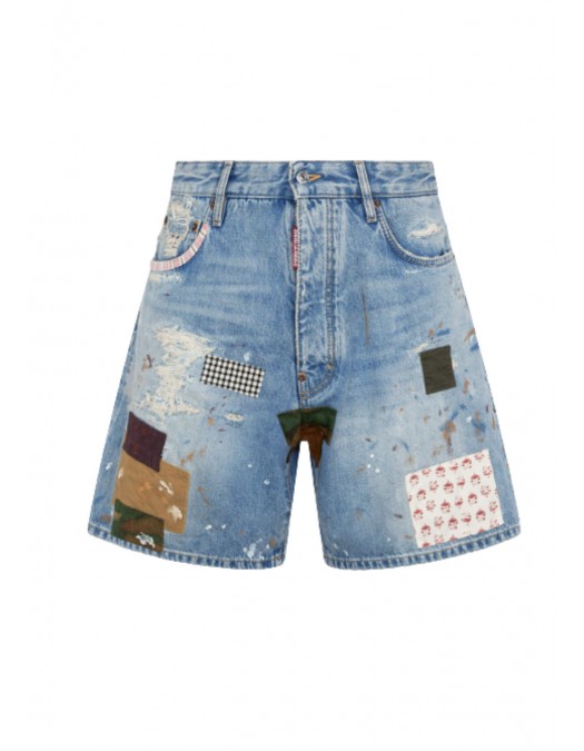 Bermude DSQUARED2, Medium Wash Boxer Shorts - S71MU0882D30040470