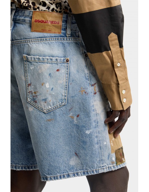 Bermude DSQUARED2, Medium Wash Boxer Shorts - S71MU0882D30040470