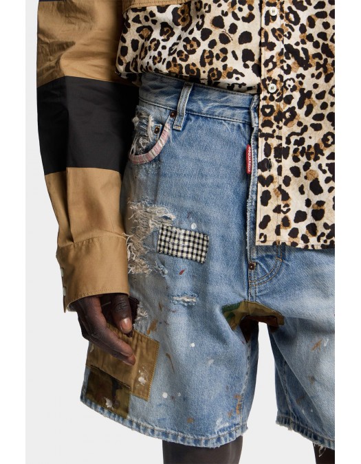 Bermude DSQUARED2, Medium Wash Boxer Shorts - S71MU0882D30040470