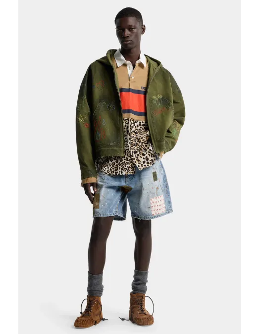 Bermude DSQUARED2, Medium Wash Boxer Shorts - S71MU0882D30040470