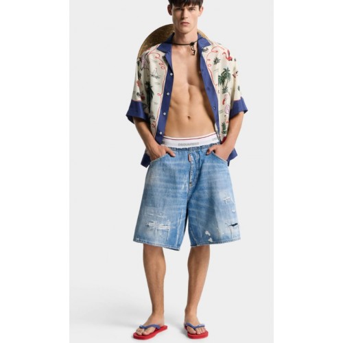 Bermude DSQUARED2, Light Wash Surfer Shorts
