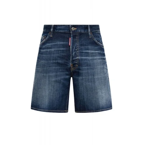 Bermude DSQUARED2, NAVY BLUE ‘Marine’ denim shorts