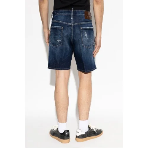 Bermude DSQUARED2, NAVY BLUE ‘Marine’ denim shorts