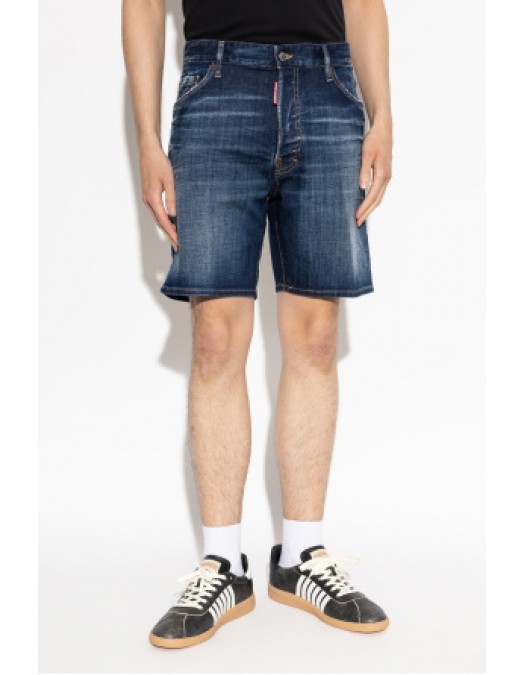 Bermude DSQUARED2, NAVY BLUE ‘Marine’ denim shorts - S71MU0907D30010470