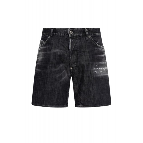 Bermude DSQUARED2,  BLACK ‘Marine’ denim shorts