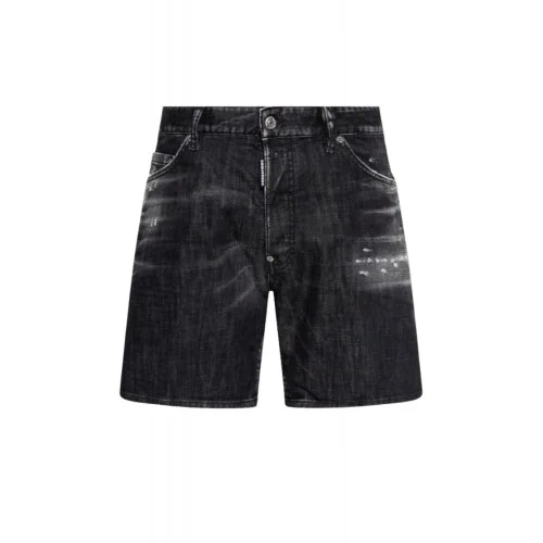 Bermude DSQUARED2,  BLACK ‘Marine’ denim shorts