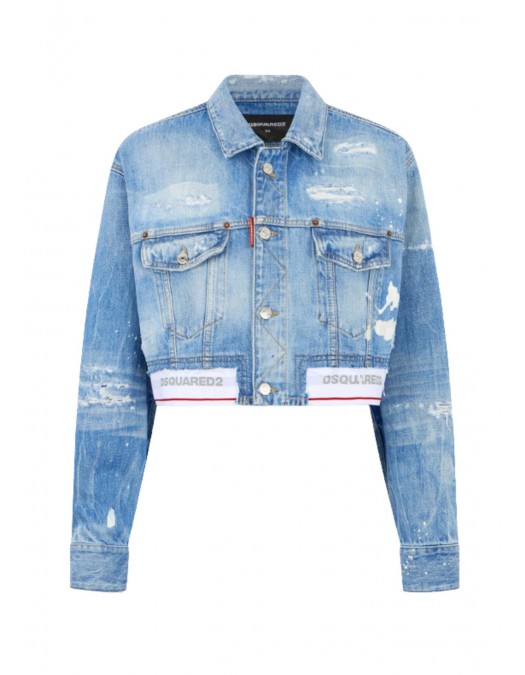 Jacheta DSQUARED2, Light Wash Boxy Jean Jacket - S72AM1132D30038470