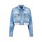 Jacheta DSQUARED2, Light Wash Boxy Jean Jacket