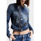 Jacheta DSQUARED2, Medium Broken Biker Jean Jacket - S72AM1135D30011470