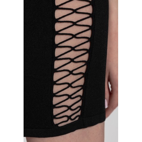 Rochie DSQUARED2, with decorative side cut-outs, Negru