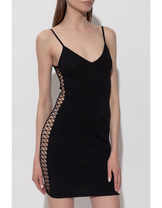 Rochie DSQUARED2, with decorative side cut-outs, Negru - S72CV0732D13215900