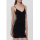 Rochie DSQUARED2, with decorative side cut-outs, Negru - S72CV0732D13215900