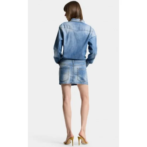 Rochie DSQUARED2, Light Wash Trucker Dress