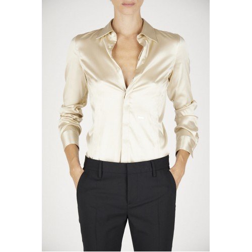 Camasa Dsquared2, Logo argintiu, Cream Camasa Dsquared2, Logo argintiu, Cream