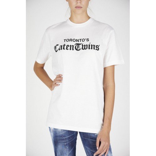 Tricou Dsquared2, Insertie neagra Caten Twins Tricou Dsquared2, Insertie neagra Caten Twins