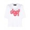 Tricou DSQUARED2, Red Logo Print, Alb