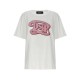 Tricou DSQUARED2, Logo Pink Print, Alb - S72GD0518S24668100 Tricou DSQUARED2, Logo Pink Print, Alb - S72GD0518S24668100