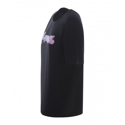 Tricou DSQUARED2, Pink Print with hearts, Negru Tricou DSQUARED2, Pink Print with hearts, Negru