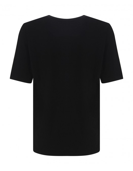 Tricou DSQUARED2, Pink Print with hearts, Negru - S72GD0519S24668900 Tricou DSQUARED2, Pink Print with hearts, Negru - S72GD0519S24668900