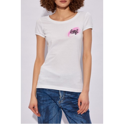 Tricou DSQUARED2, Heart Angel Print, White