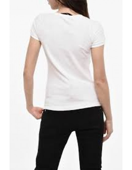 Tricou DSQUARED2, Heart Multicolor Print, White - S72GD0522S24668100