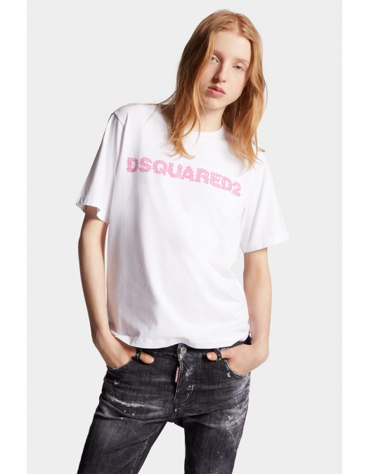 Tricou DSQUARED2, Easy Fit, Cotton Jersy, Pastel Pink - S72GD0551S24662100