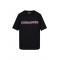 Tricou DSQUARED2, Easy Fit, Pastel Pink Logo, Black