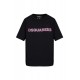 Tricou DSQUARED2, Easy Fit, Pastel Pink Logo, Black - S72GD0551S24662900