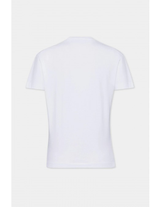 Tricou DSQUARED2, Wash Just Right Fit, Babes, White - S72GD0571D20020100