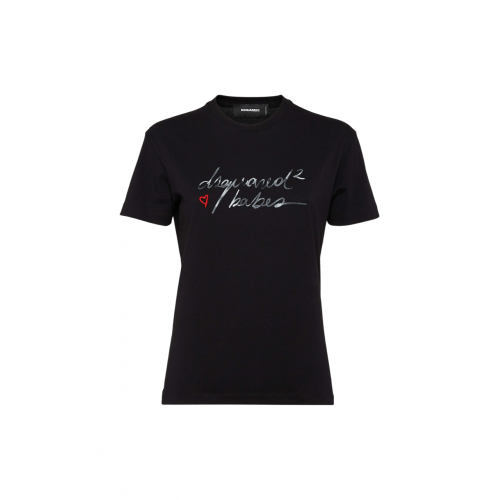 Tricou DSQUARED2, Wash Just Right Fit, Babes, Black Tricou DSQUARED2, Wash Just Right Fit, Babes, Black