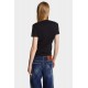 Tricou DSQUARED2, Wash Just Right Fit, Babes, Black - S72GD0571D20020900