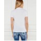 Tricou DSQUARED2, Written logo print, Alb - S72GD0574S21600100
