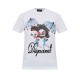 Tricou DSQUARED2, Girls Print, Aplicatii stralucitoare, Alb - S72GD0613D20020100 Tricou DSQUARED2, Girls Print, Aplicatii stralucitoare, Alb - S72GD0613D20020100