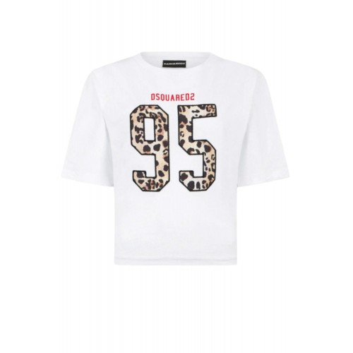 Tricou DSQUARED2, Wild2 Cropped Breezy Fit T-Shirt