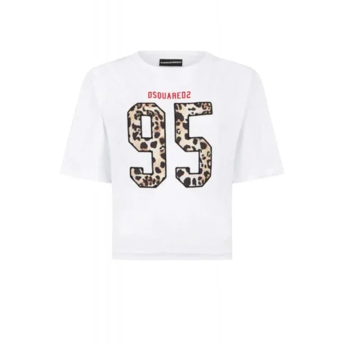 Tricou DSQUARED2, Wild2 Cropped Breezy Fit T-Shirt