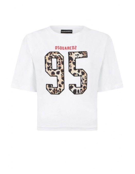 Tricou DSQUARED2, Wild2 Cropped Breezy Fit T-Shirt - S72GD0619D20020100