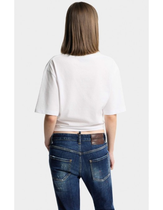 Tricou DSQUARED2, Wild2 Cropped Breezy Fit T-Shirt - S72GD0619D20020100