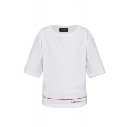 Tricou DSQUARED2, WHITE T-shirt with logo