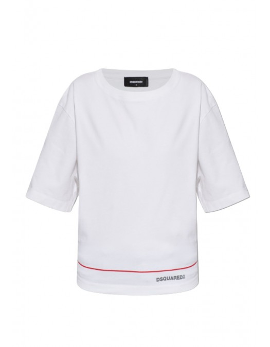 Tricou DSQUARED2, WHITE T-shirt with logo - S72GD0620D20106100
