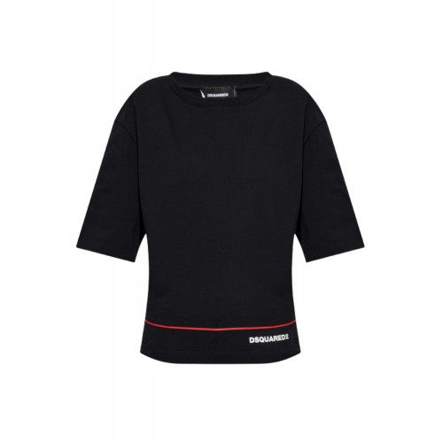 Tricou DSQUARED2,  BLACK T-shirt with logo